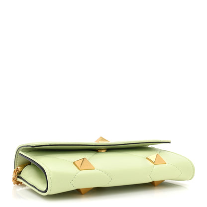 Valentino Garavani Nappa Roman Stud Wallet on Chain Ambrosia 3 of 9