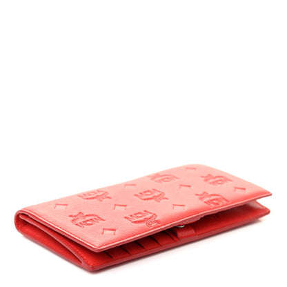 MCM Calfskin Ottomar Large Klara Two Fold Wallet Marigold Orange 4 of 8