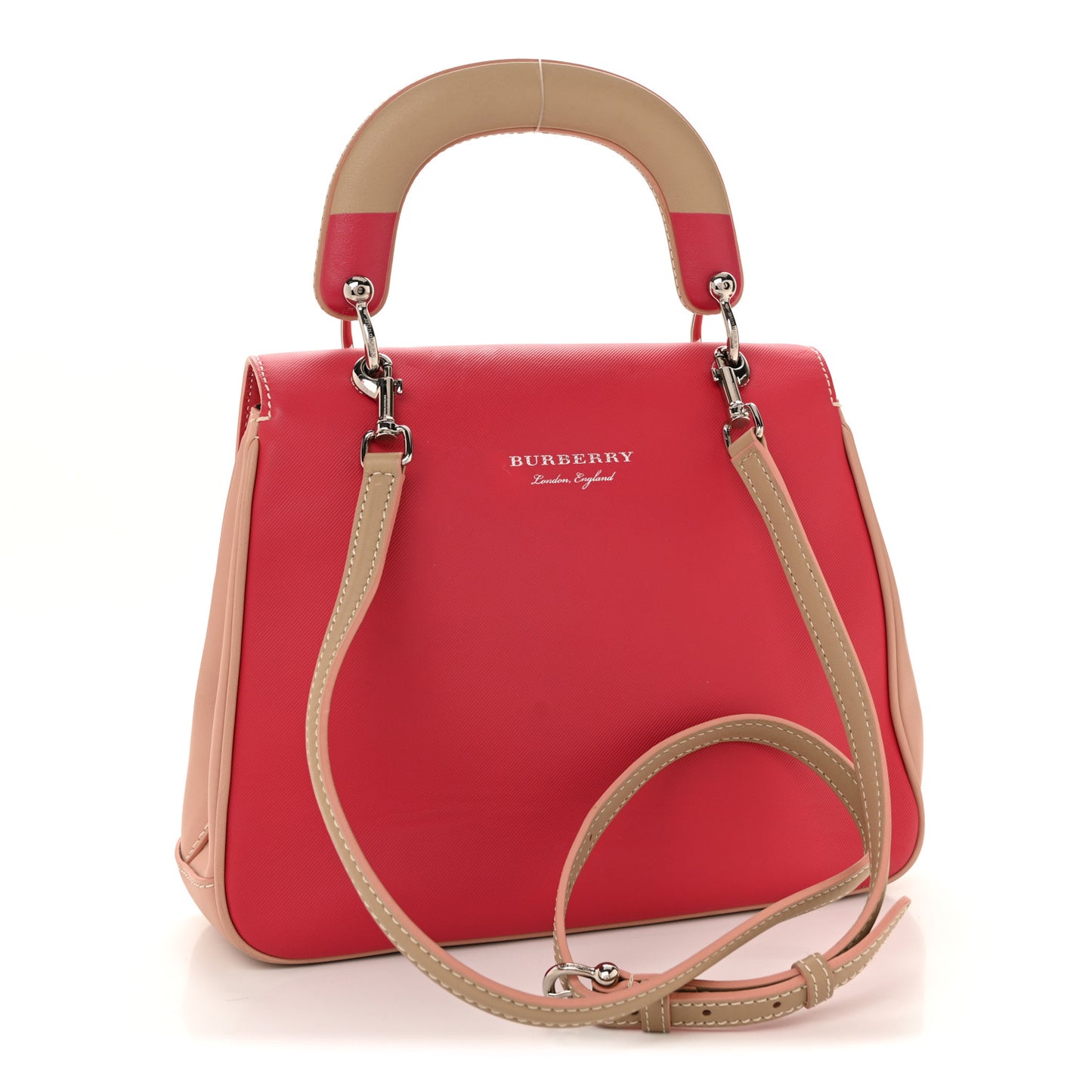 Trench Calfskin DK88 Medium Top Handle Bag Ash Rose Beige Russet