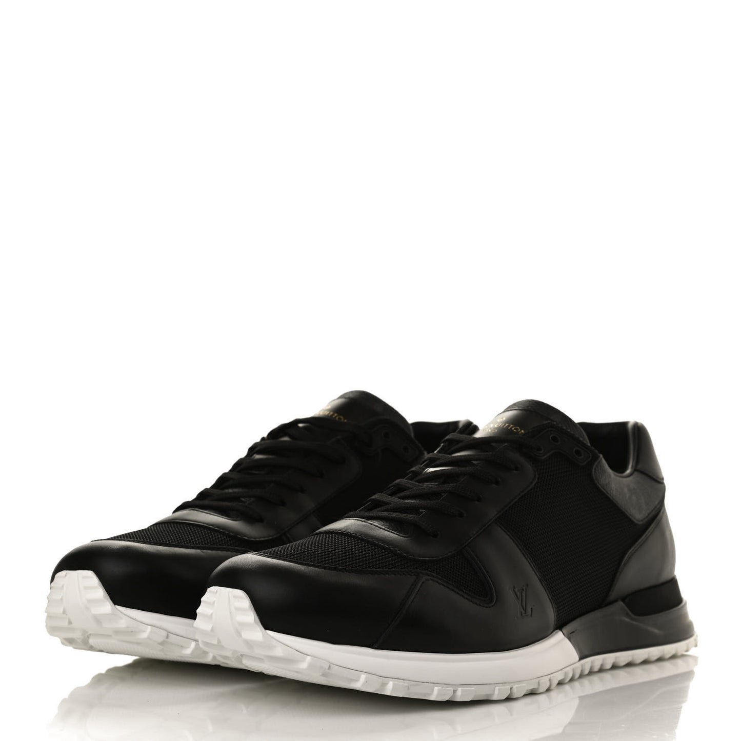Calfskin Monogram Run Away Sneakers 9.5 Black