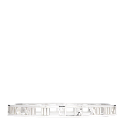 Tiffany Sterling Silver Narrow Atlas Open Bangle Bracelet 1 of 5