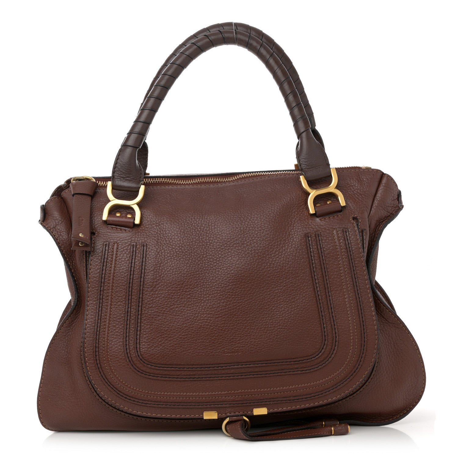 Chloe Calfskin Large Marcie Satchel Ebony 1 of 18