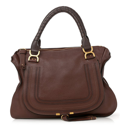 Chloe Calfskin Large Marcie Satchel Ebony 1 of 18