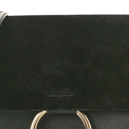 Chloe Suede Calfskin Small Faye Shoulder Bag Black 8 of 11