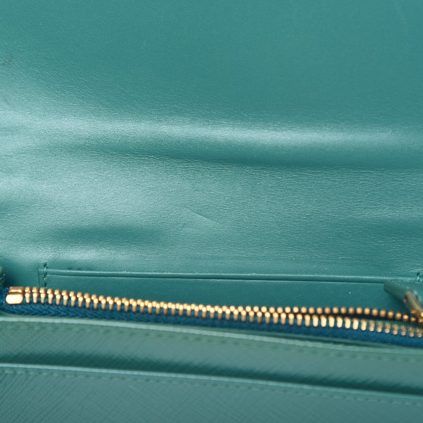 Saffiano Metal Wristlet Wallet Green