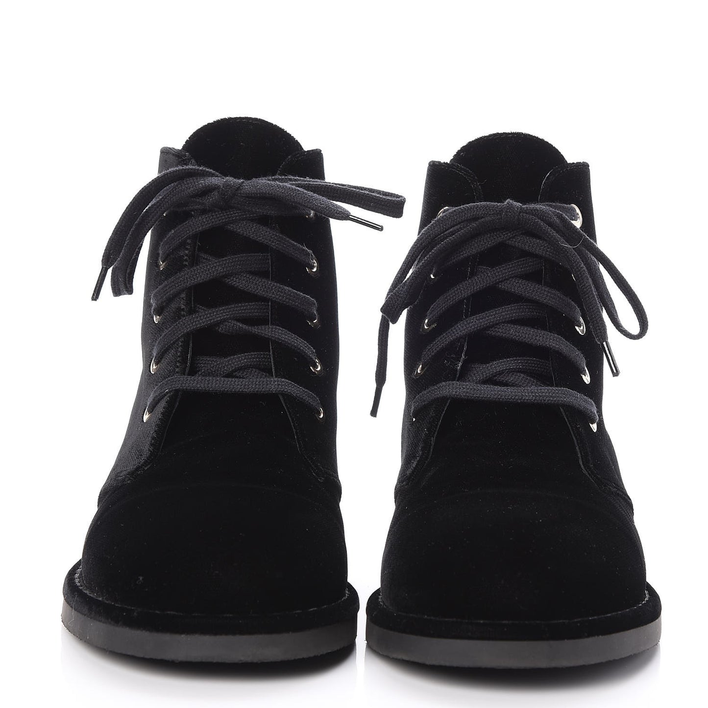 Velvet CC Lace Up Boots 38 Black