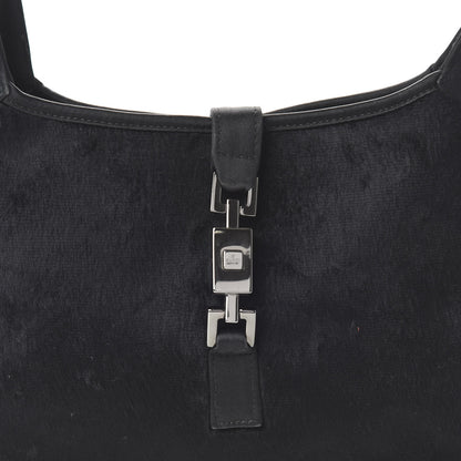 Gucci Nylon Pony Hair Jackie O Hobo Black 9 of 9