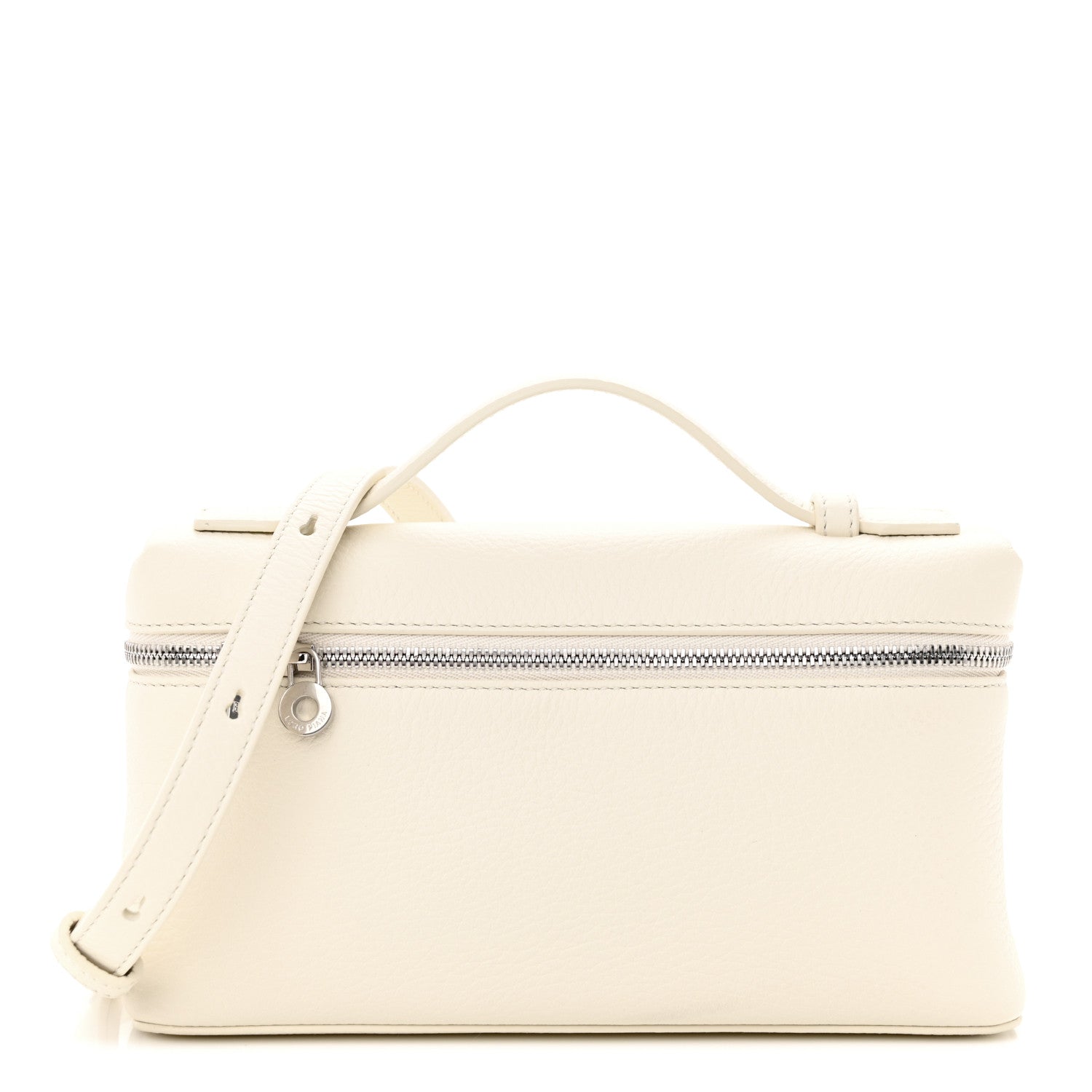 Loro Piana Grained Calfskin L19 Extra Pocket Pouch Whisper White 1 of 9