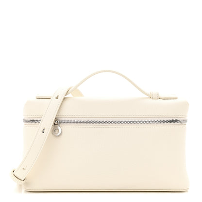 Loro Piana Grained Calfskin L19 Extra Pocket Pouch Whisper White 1 of 9