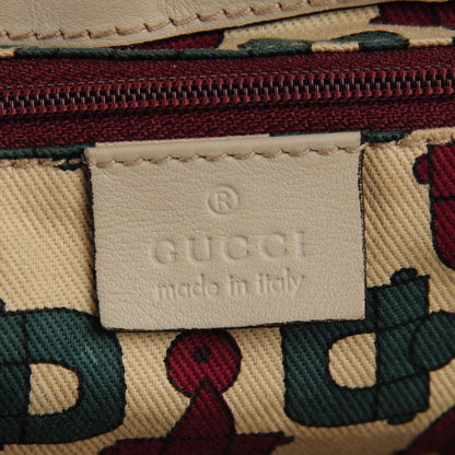 Gucci Guccissima Large D Gold Ring Shoulder Bag Off White 6 of 7