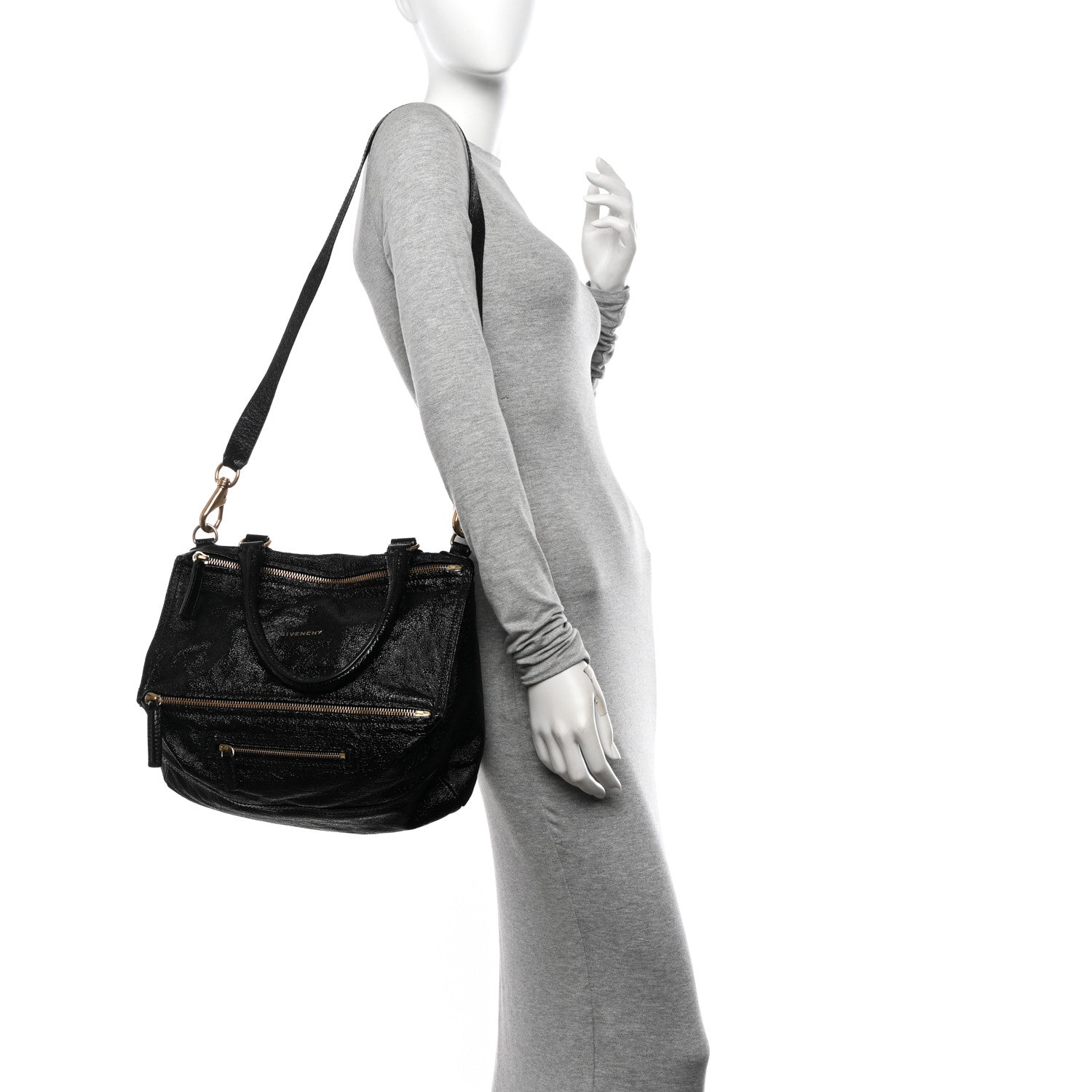 Givenchy Crinkled Patent Medium Pandora Black 3 of 13