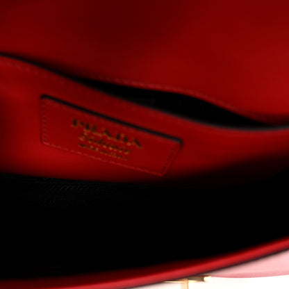 Prada Saffiano Lux Sidonie Small Chain Crossbody Bag Fuoco 5 of 10