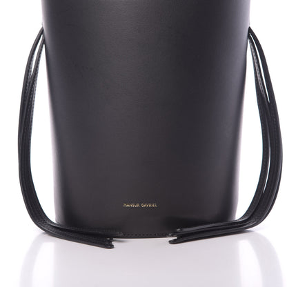 Mansur Gavriel Calfskin Fringe Bucket Bag Black 7 of 9
