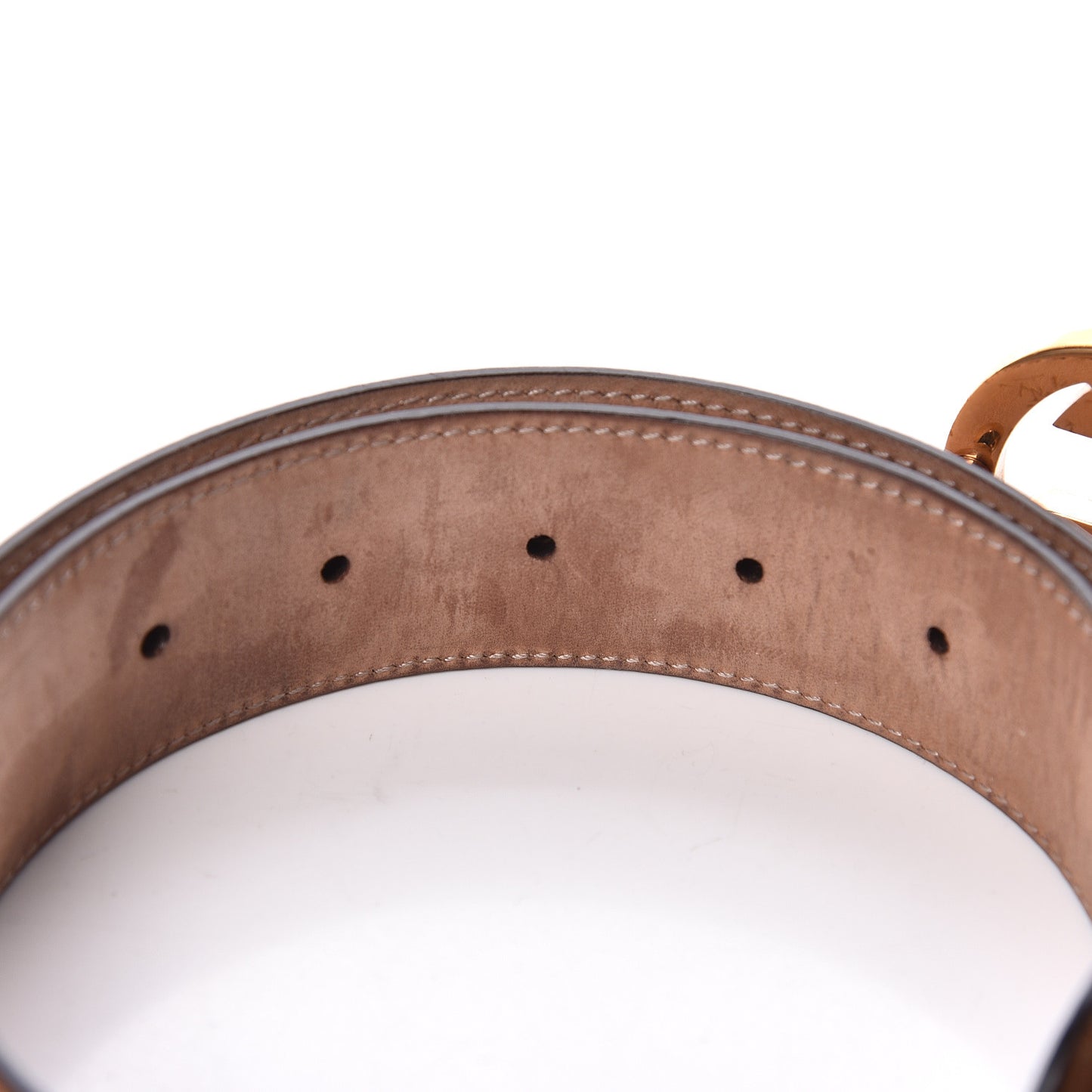 Calfskin Interlocking G 37mm Belt 85 34 Camelia