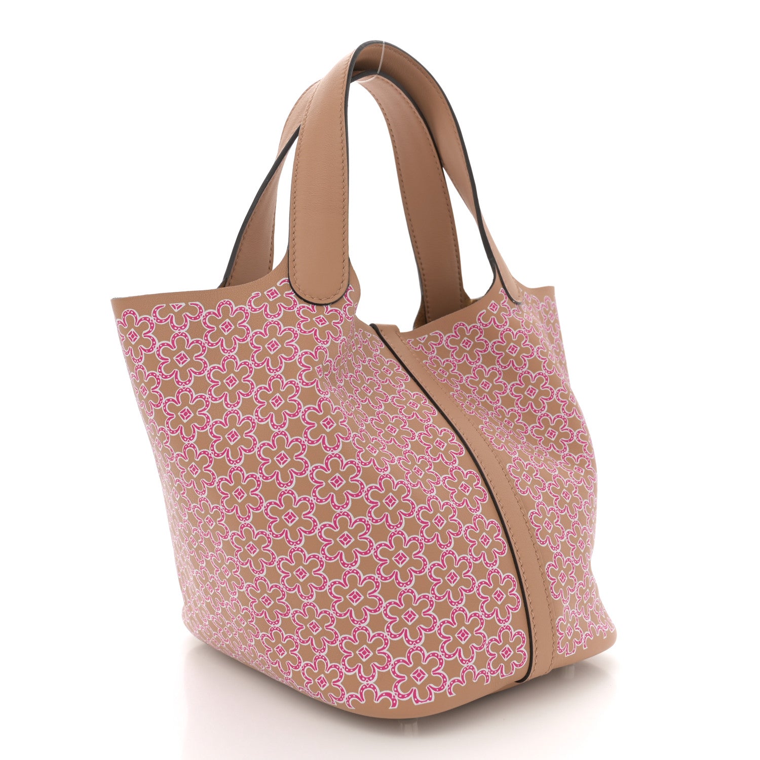 Hermes Swift Lucky Daisy Picotin Lock 18 PM Chai Rose White 3 of 12