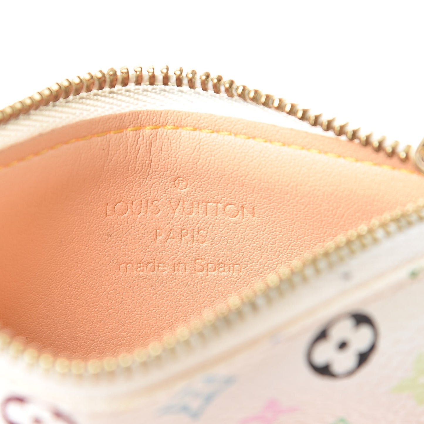 Monogram Multicolor Key Pouch White