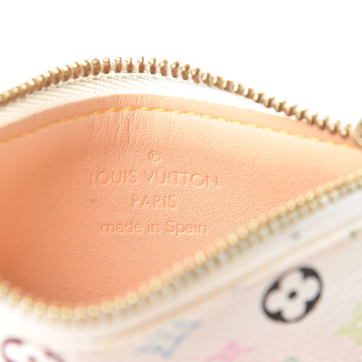 Louis Vuitton Monogram Multicolor Key Pouch White 6 of 7