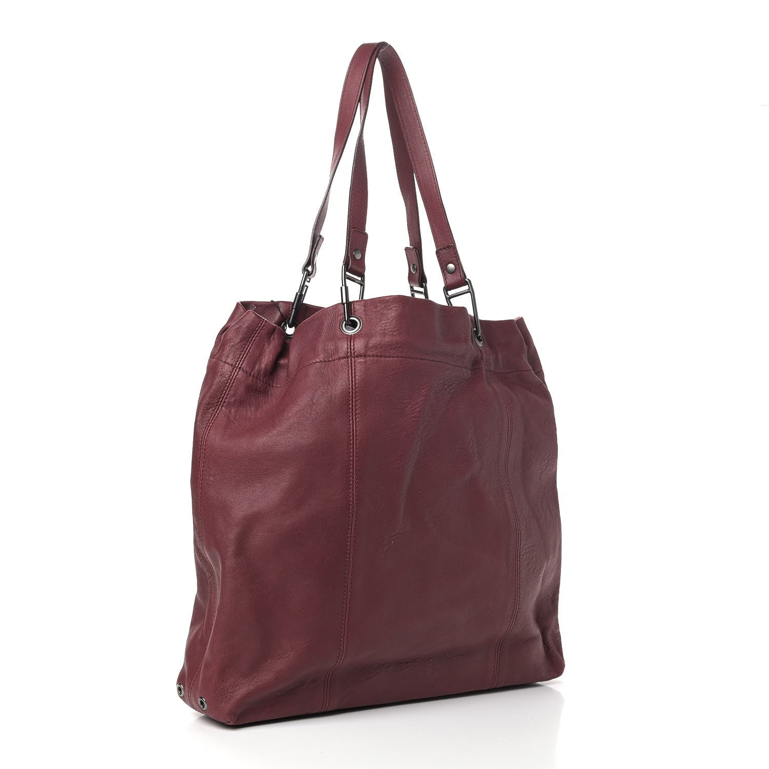 Burberry Calfskin Cinch Cord Shoulder Bag Red 2 of 9