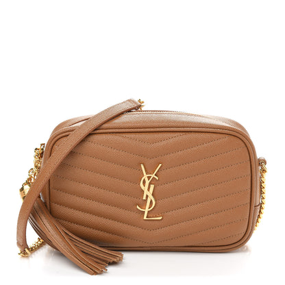 Saint Laurent Grain De Poudre Matelasse Monogram Mini Lou Camera Bag Dune 1 of 9