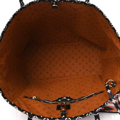 Louis Vuitton Monogram Giant Crafty Neverfull MM Creme Caramel 4 of 8