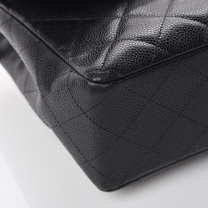 Chanel Caviar Quilted Jumbo Single Flap Black 19 of 23