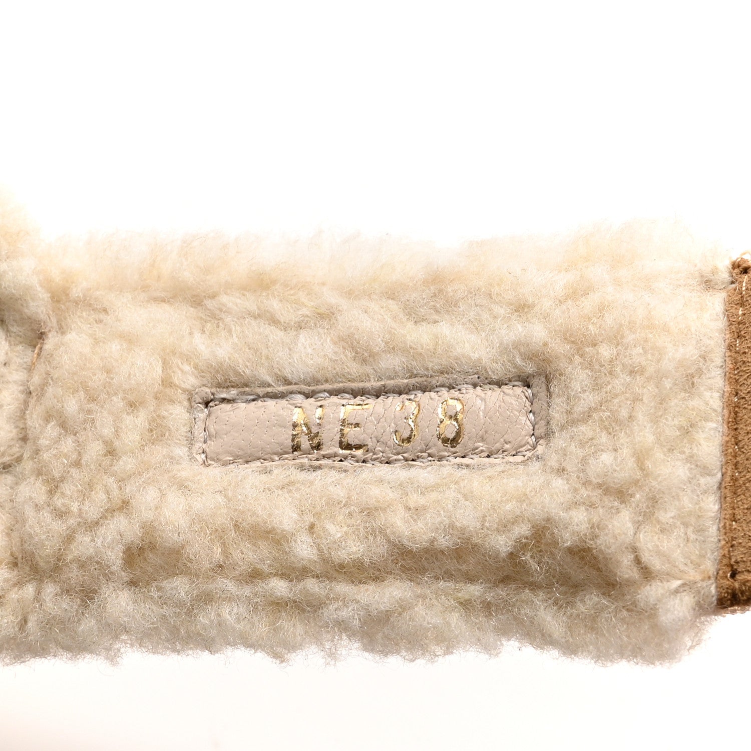 Christian Dior Suede Shearling Dioract 10mm Sandals 38 Beige 8 of 8
