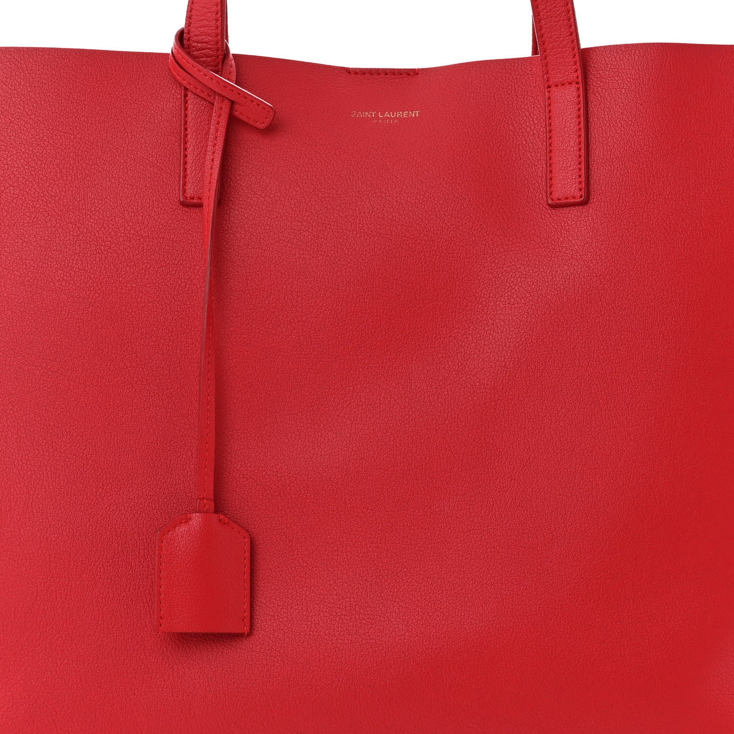 Saint Laurent Calfskin Large Shopping Tote Rouge Eros 9 of 13