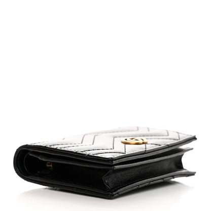 Gucci Calfskin Matelasse GG Marmont Card Case Wallet Black 4 of 8