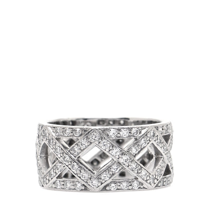 Tiffany Platinum Diamond Legacy Celebration Braided Band Ring 47 4 1 of 4