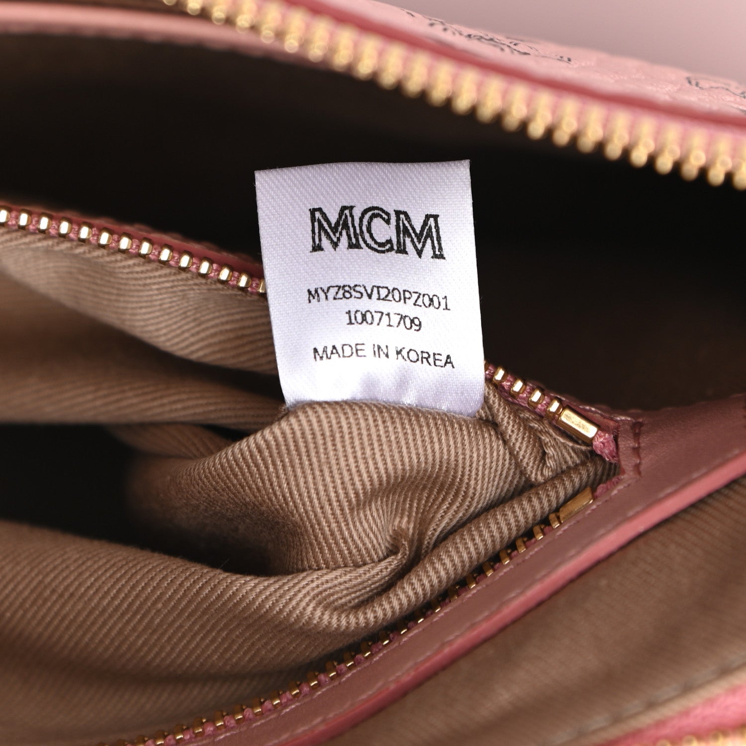 MCM Visetos Medium Crossbody Pouch Soft Pink 7 of 10