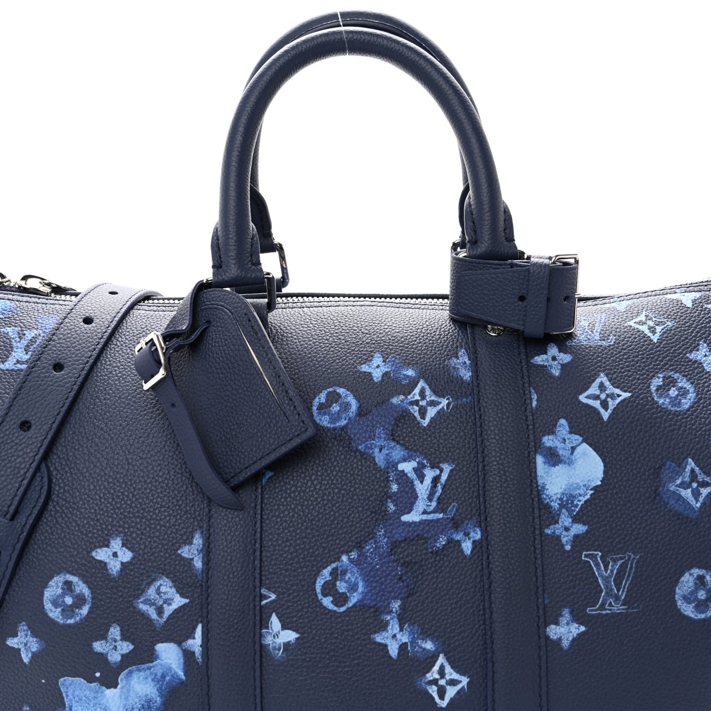 Monogram Ink Watercolor Keepall Bandouliere 40 Blue