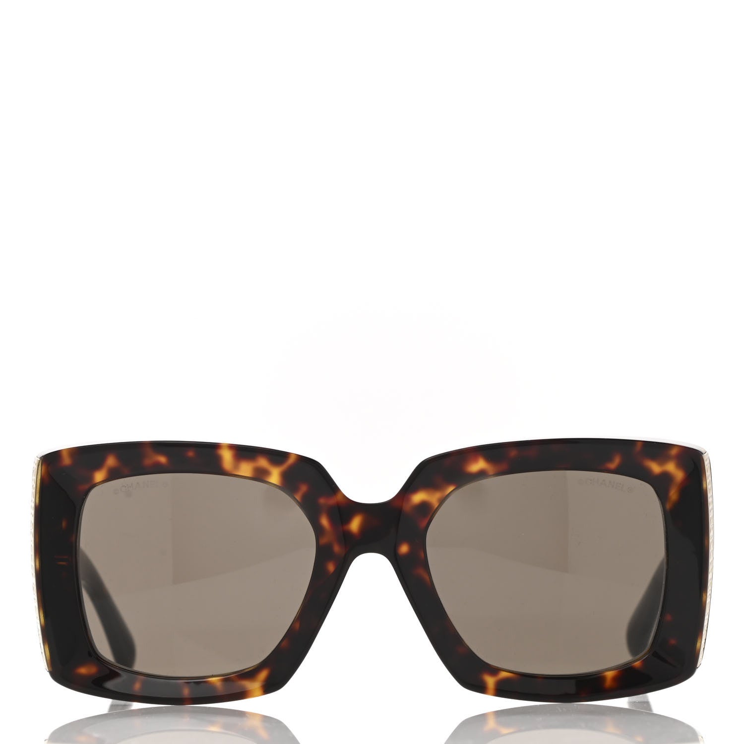 Chanel Acetate Rectangle Sunglasses 5435 Tortoise 2 of 9
