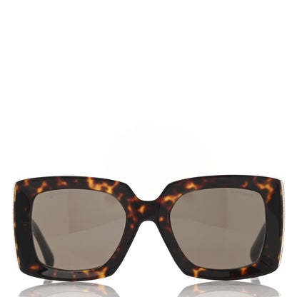 Chanel Acetate Rectangle Sunglasses 5435 Tortoise 2 of 9