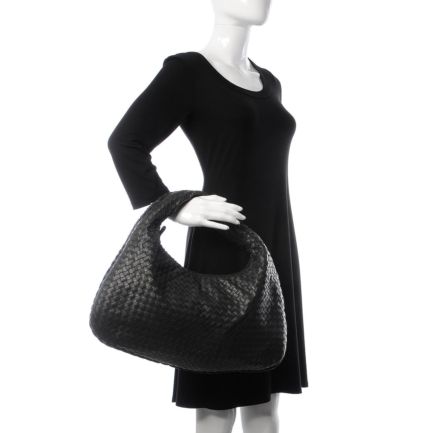 Nappa Intrecciato Large Veneta Hobo Ardoise