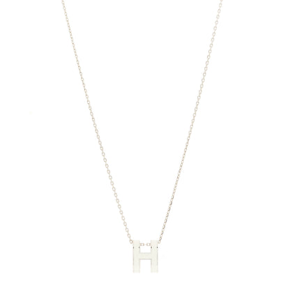Hermes Palladium Pop H Pendant Necklace White 1 of 6