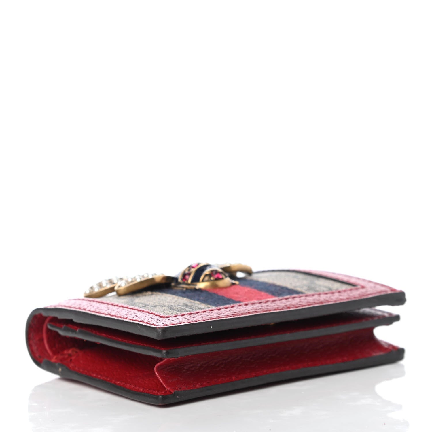 Gucci GG Supreme Monogram Queen Margaret Card Case Red 4 of 9