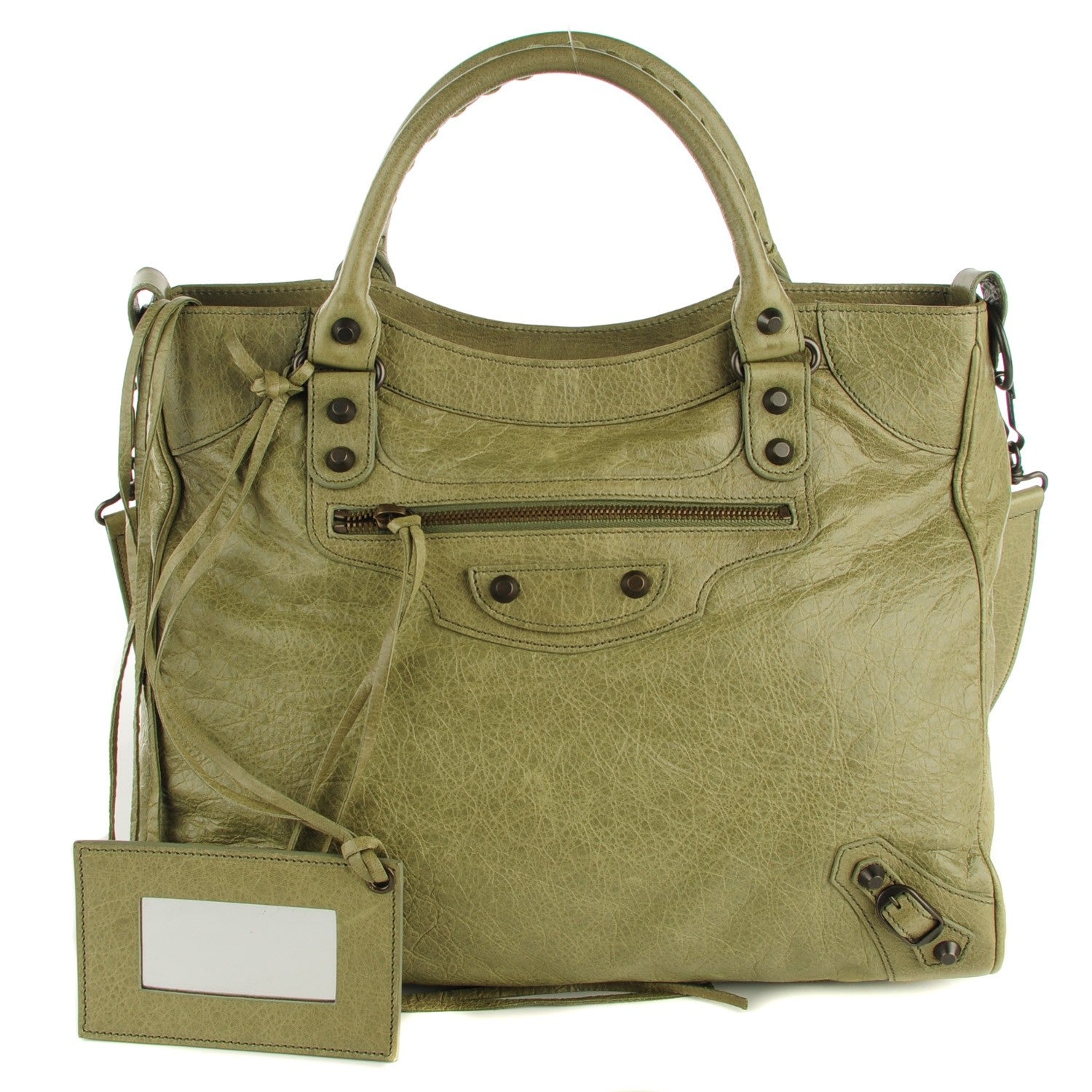 Balenciaga Agneau Classic Hardware Velo Vert Militaire 1 of 8