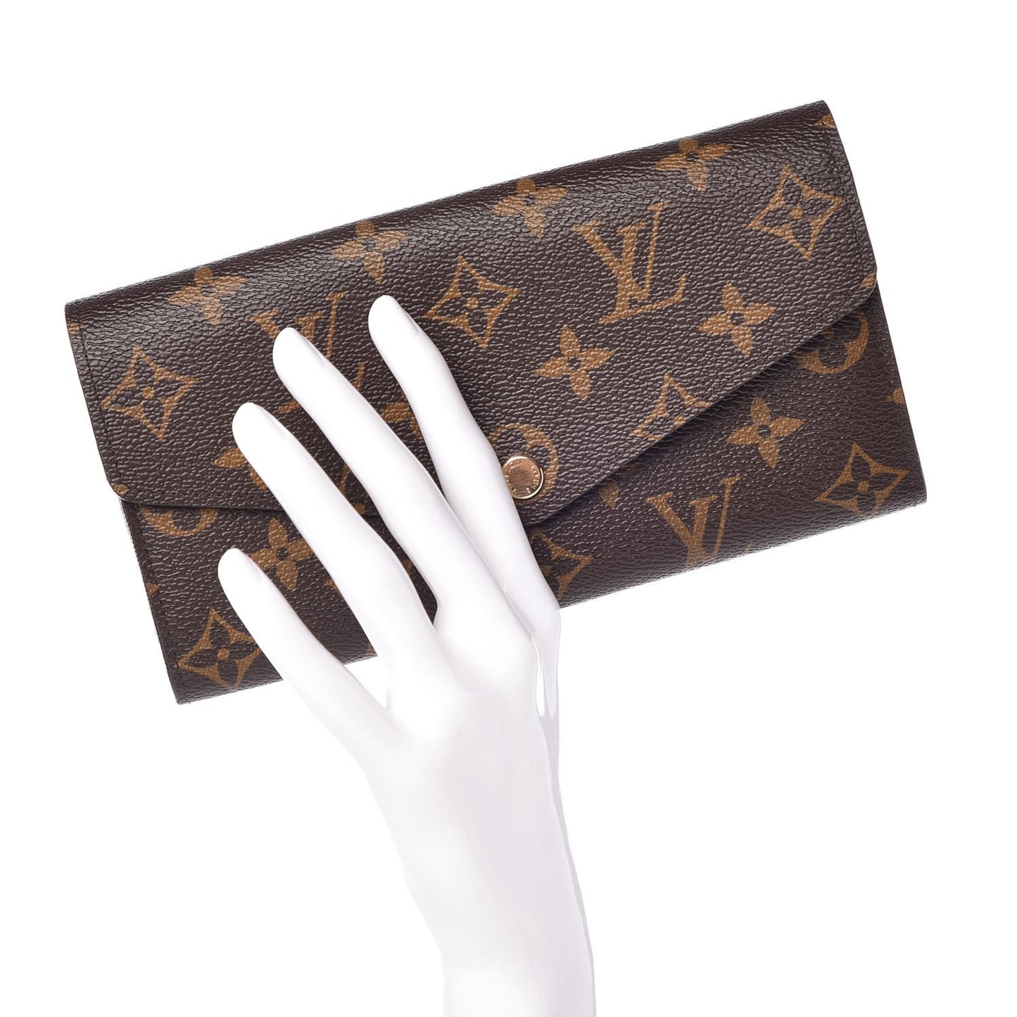 Monogram Sarah Wallet NM Coquelicot