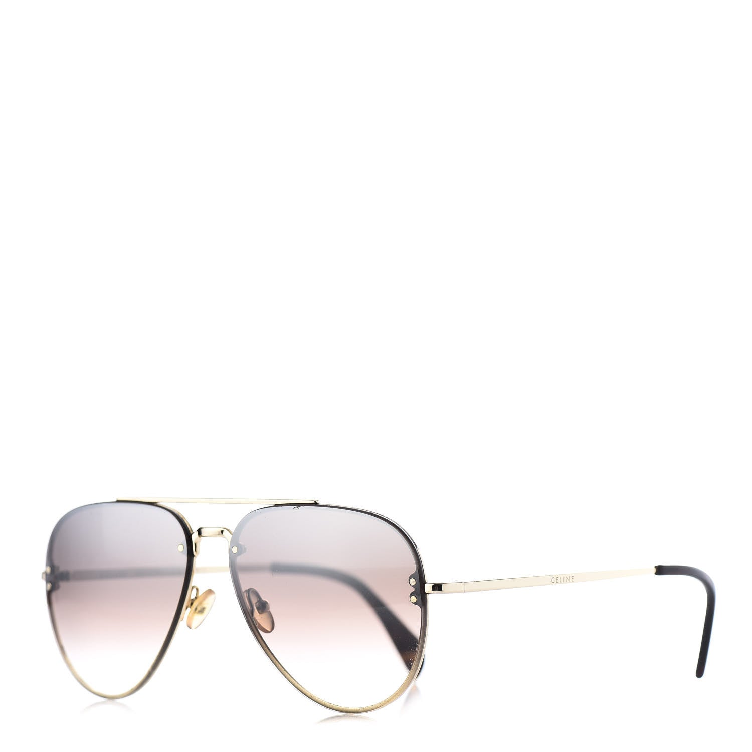 Celine Mirror Aviator Sunglasses CL 41392/S Gold Tortoise 1 of 7