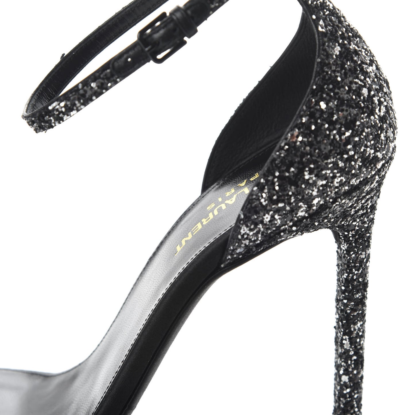 Glitter Amber 105 Ankle Strap Sandals 39 Black