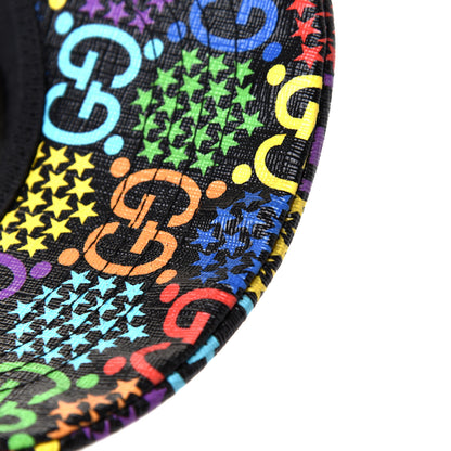 Gucci GG Supreme Monogram Psychedelic Baseball Hat XXL 61 Black 7 of 7