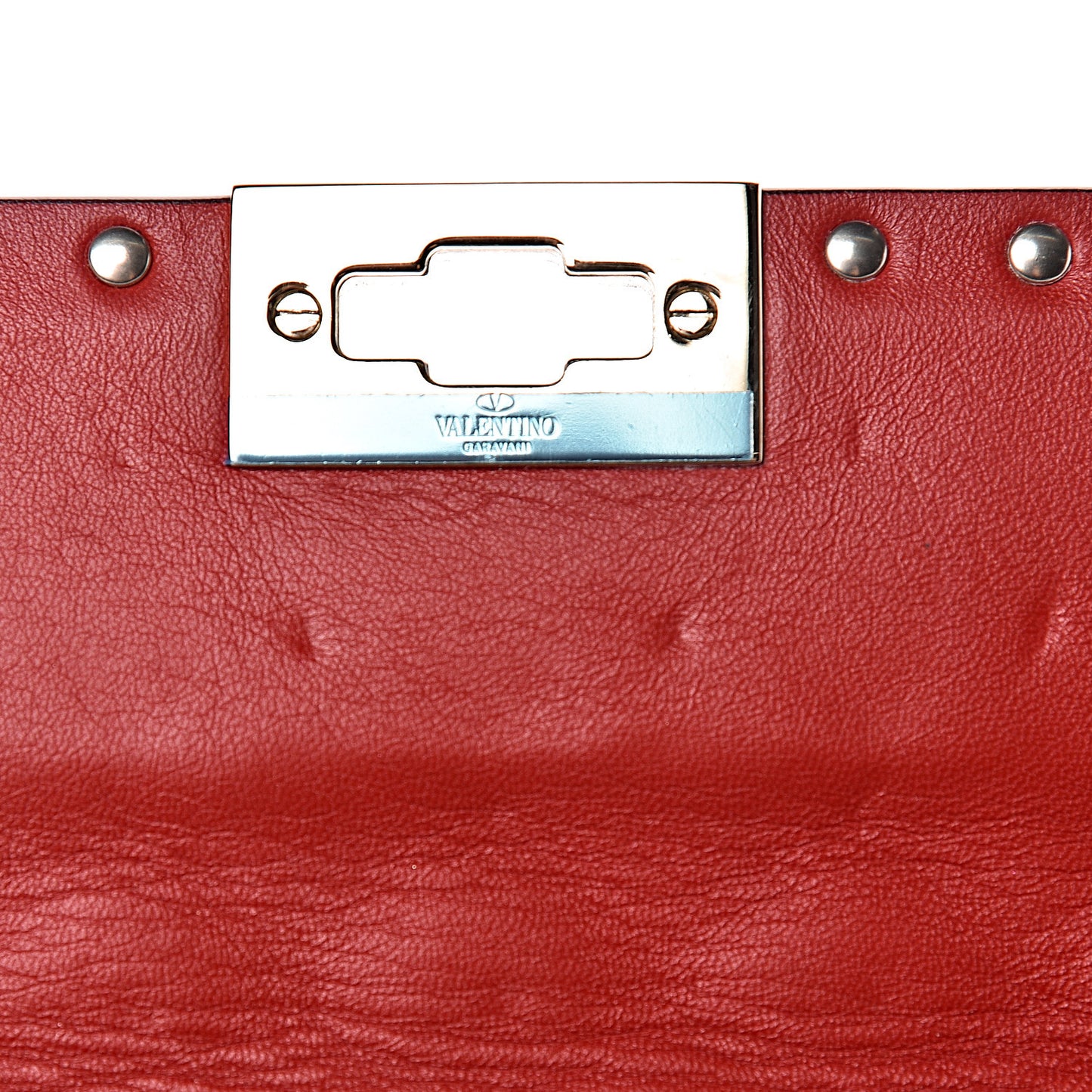 Nappa Medium Rockstud Spike Shoulder Bag Rosso Valentino