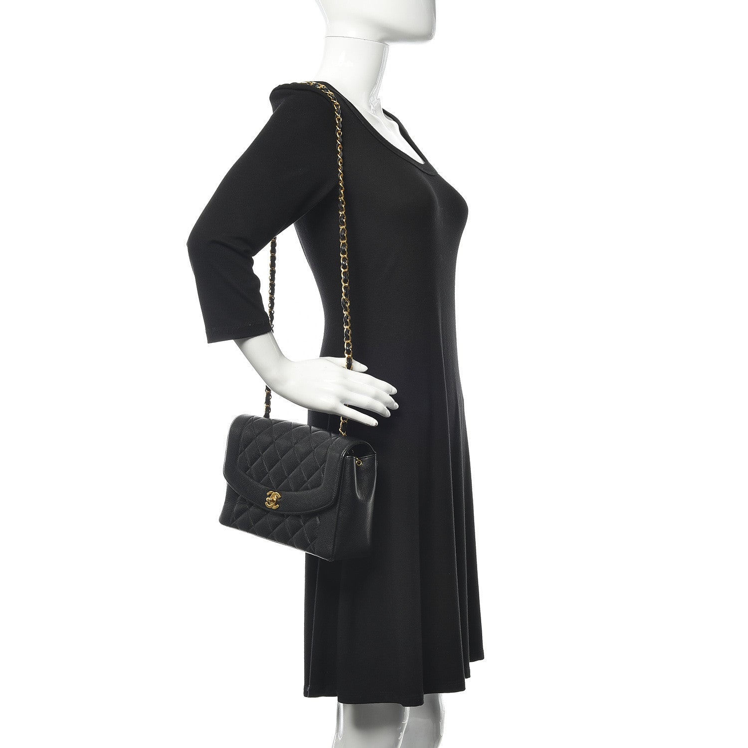 Chanel Caviar Quilted Medium Single Flap Black 2 of 11