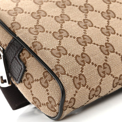 Gucci Monogram Dollar Calfskin Belt Bag Beige Ebony Testa di Moro Marrone Scuro 9 of 11
