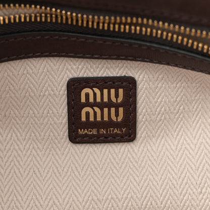 Miu Miu Nappa Aviator Regular Aventure Shoulder Bag Briarwood 6 of 9