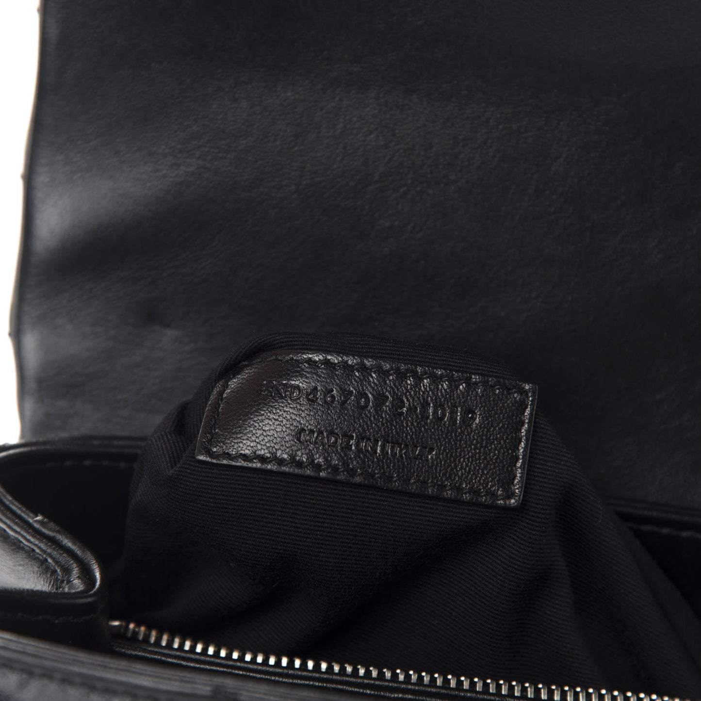 Calfskin Y Quilted Monogram Toy Loulou Crossbody Bag Black