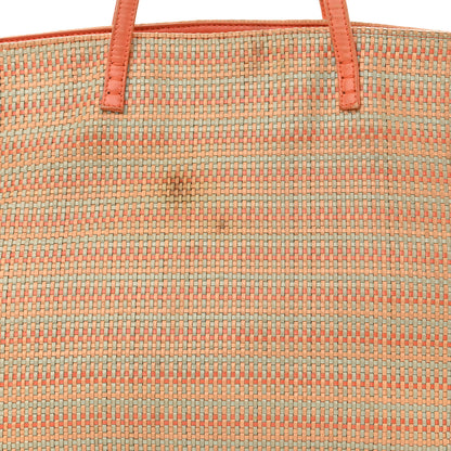 Fendi Woven Straw Raffia Roll Tote Orange Multicolor 11 of 16