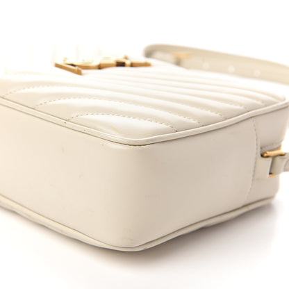 Saint Laurent Calfskin Matelasse Monogram Lou Camera Bag Blanc Vintage 7 of 11
