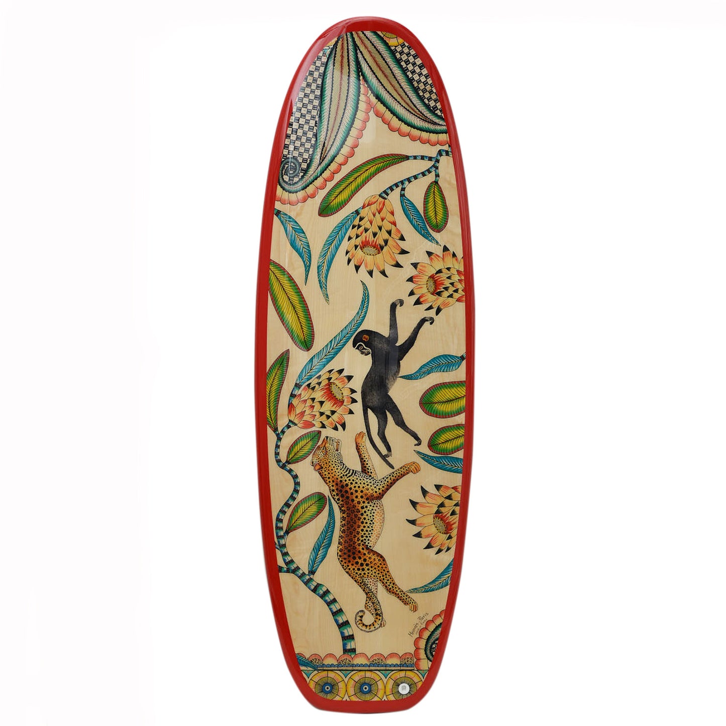 Resin Savana Dance Surfboard Rouge Vif Jaune