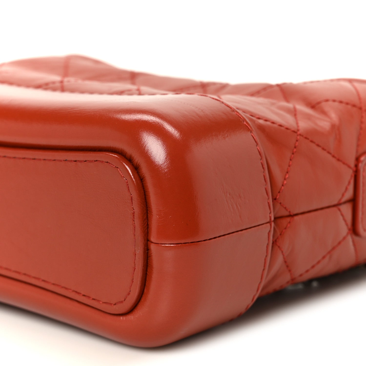 Chanel Aged Calfskin Quilted Small Gabrielle Hobo Red 10 of 10